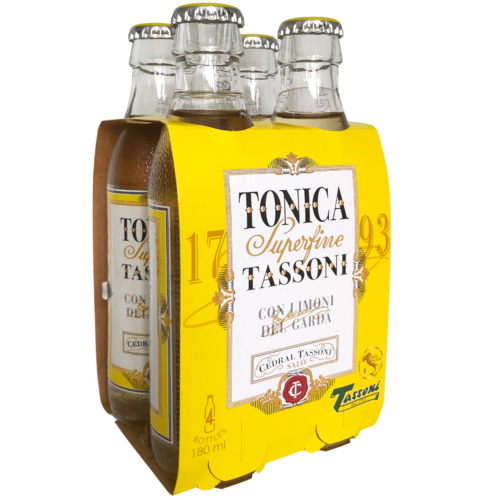 Tonic Water Tassoni Superfine mit Zitronen vom Gardasee (4x180ml)