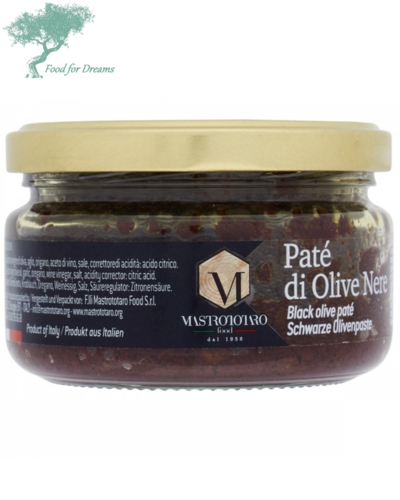 Schwarze Oliven Paté Mastrototaro Food (180g)