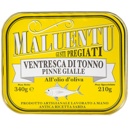 Ventresca Gelbflossen Thunfischfilets in Olivenöl Gusti Pregiati (340g)