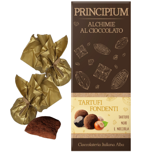 Tartufi di cioccolato al Tartufo nero e Nocciola Piemonte Cioccolateria Italiana 150g