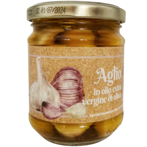 Knoblauch in Extra Vergine Olivenöl Mastrototaro Food (190g)