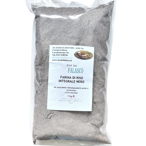 Stone ground Black rice flour Riso del Falasco (1Kg)