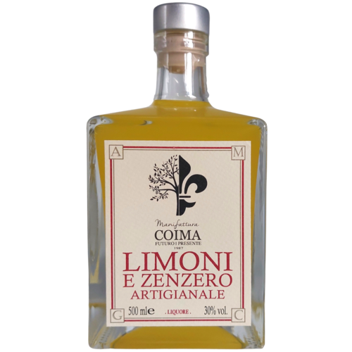 Liquore artigianale Limone e Zenzero Coima 30% vol. 50cl