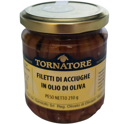 Anchovy fillets in olive oil Gandolfo & Tornatore 210g